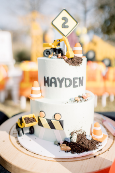 construction truck birthday cake